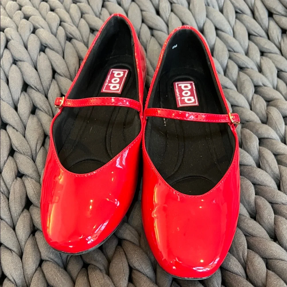 Pop Shiny Red Kids Dress Shoes